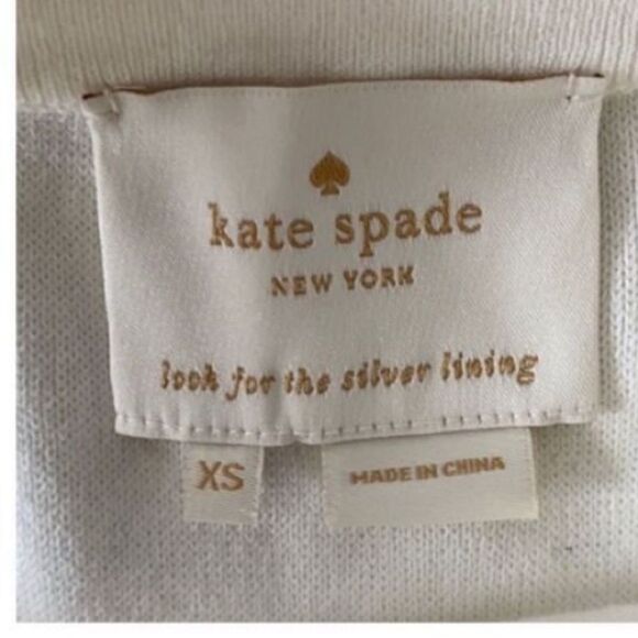 Kate Spade Women’s Size XS Fringe Sweater Dress Ivory Fit and Flare Sleeveless - Picture 11 of 12